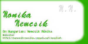monika nemcsik business card